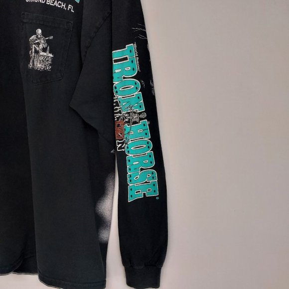 WORLD FAMOUS IRON HORSE SALOON ORMOND BEACH FL AWESOME SKELETONS PARTYING SHIRT - Picture 3 of 14